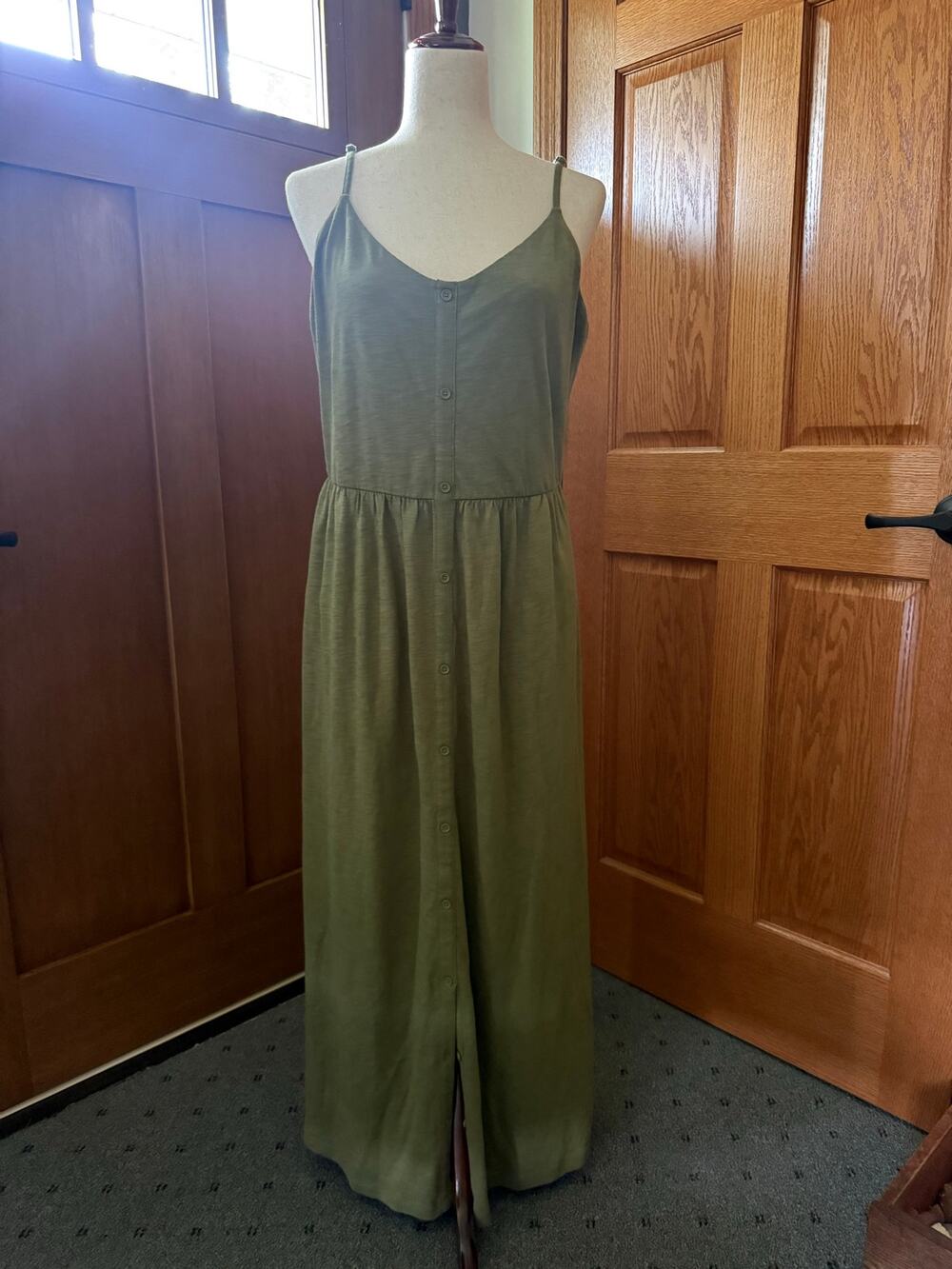 Market & Spruce Green Maxi Dress Size Large